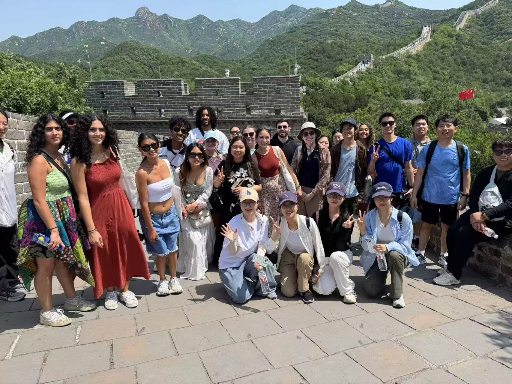 Group photo at the Great Wall of China